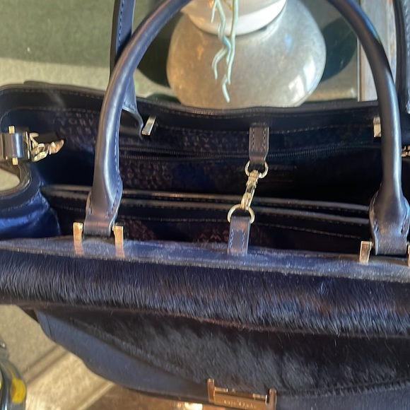 Kate Spade Calf hair and suede navy tote. - Picture 5 of 10